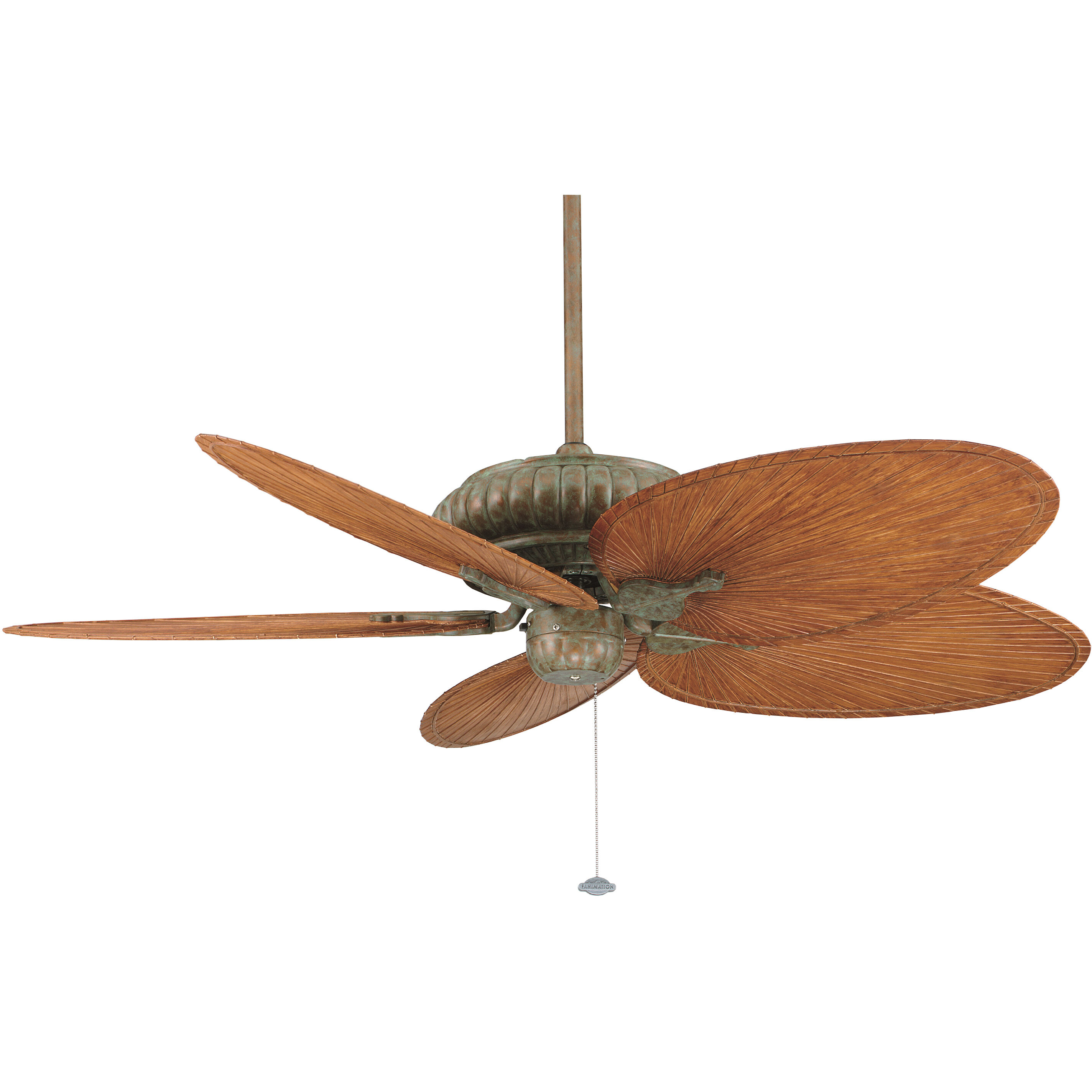 Blades Plastic Composite Palm Brown/Red 22 inch Each Fan Blades